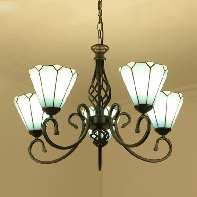 OOVOV European Country Chandeliers Mediterranean Vintage Pendant Light Fixture for Living Room Dining Room Bedroom Foyer