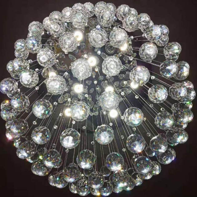 Crystal Stair Case Pendant Lamp Living Room Ball Drop Lights Luxury Lighting Fixtures Gallery Crystals Chandeliers Restaurant Hanging Light