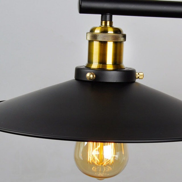 OOVOV Pendant Light Industrial Pulley One Light Adjustable Height Industrial Black Ceiling Hanging Light Indoor Island Lamp for Dining Living Room Ki
