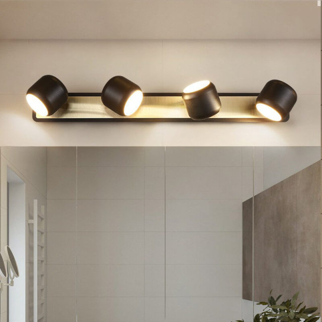 OOVOV LED Vanity Light Bathroom Light Fixtures Modern Over Mirror Wall Light Indoor Black Washroom Mirror Lights Lamp with Iron Shade