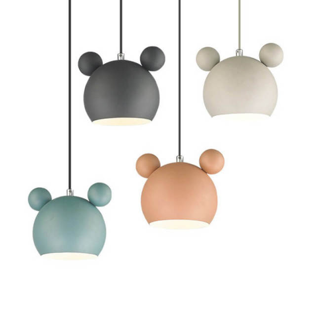 OOVOV Pendant Lighting Nordic Colorful Metal Kids Pendant Lamp Lights Hanging Lamp Light Fixture for Children Room Bedroom Dining Room