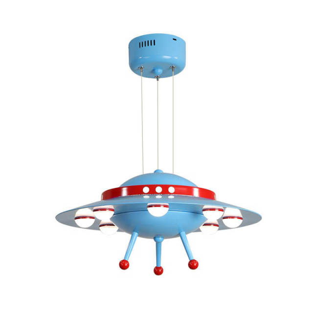 OOVOV Cartoon Childrens Room Pendant Lights Creative UFO Pendant Lamp Chandelier with LED Light Sources for Kids Room Bedroom Boys Room