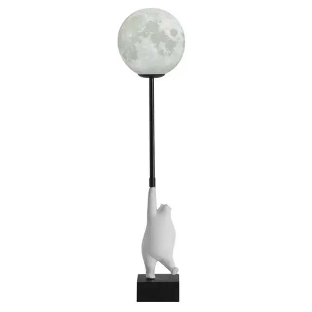 OOVOV Moon Lamp 3D Printed Moon Table Light Night Light for Kids Gift Creative Cartoon Planet Desk Lamp for Childrens Boy and Girl Living Room