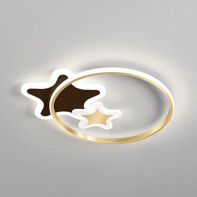 OOVOV Ceiling Lamp Fixtures Cartoon Star Ceiling Lighting Chandelier for Childrens Room Boy Girl Bedroom Built-in 31W LED light source