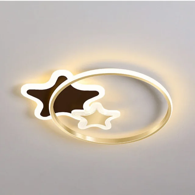 OOVOV Ceiling Lamp Fixtures Cartoon Star Ceiling Lighting Chandelier for Childrens Room Boy Girl Bedroom Built-in 31W LED light source