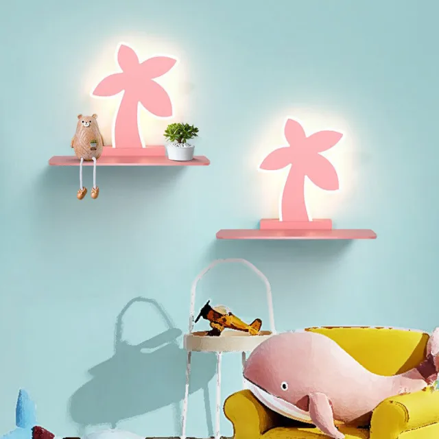 OOVOV Childrens Room Wall Lamp Cartoon Airplane Shape Wall Sconce Fixture with LED Light sources for Boy ands Girl Room Aisle Stairs With Shelf