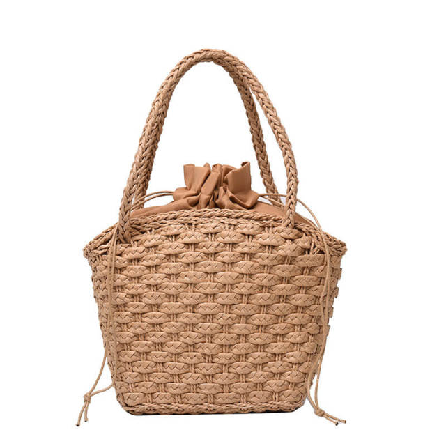 OOVOV Handwoven Womens Straw Tote Bags,Top Handle Handbag,Beach Bag Purse,Vacation Shoulder Bag,Beach Bag and Pool Bag