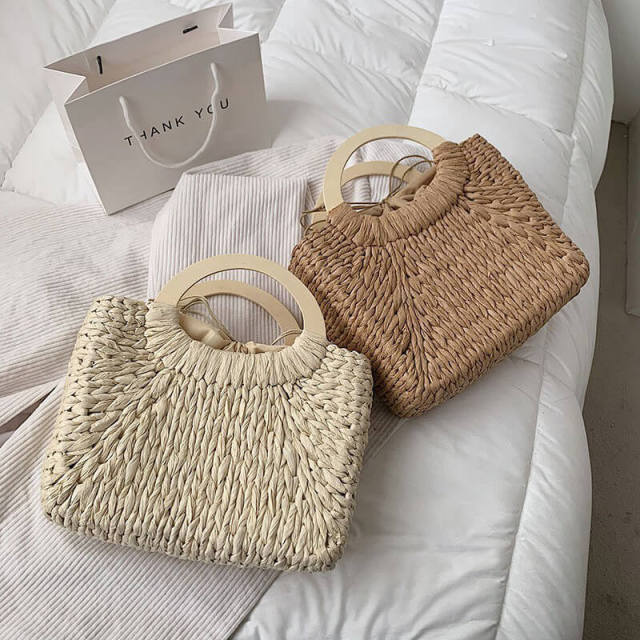 OOVOV Summer Rattan Bag for Women Straw Handbag Tote Clutch Bags