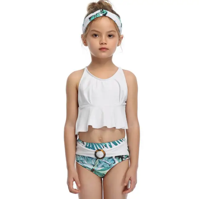 Toddler Girls Swimsuit Two Piece Tankini Swimwear Beach Bathing Suit