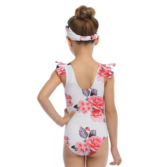 OOVOV Printing Swimsuit For Girls,Ruffle Bathing Suits One Pieces Swimwear 2-15 Years