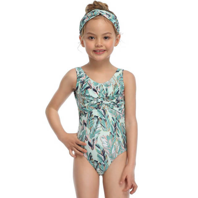 OOVOV Girls Swimsuits One Piece Feather Kids Swimsuit for Baby Toddler Girls Swimwear