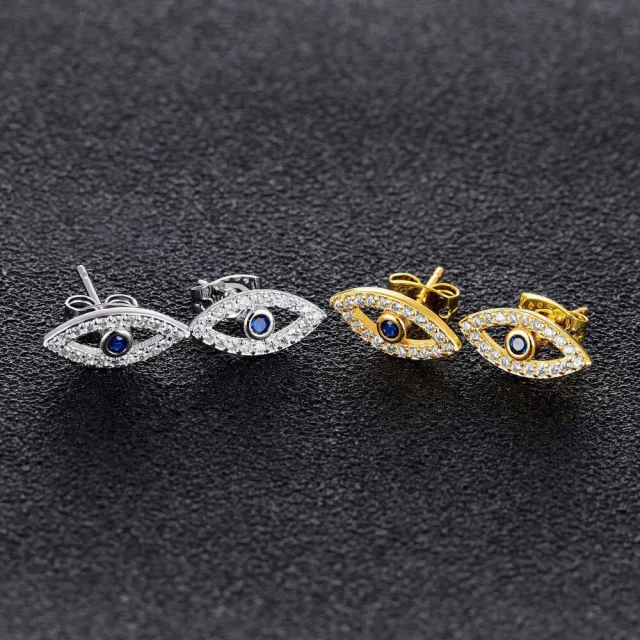 OOVOV Stud Earrings for Women,Evil Eye Earring Studs Girls Gold or Silver Dangle Earring Stainless Steel Earring