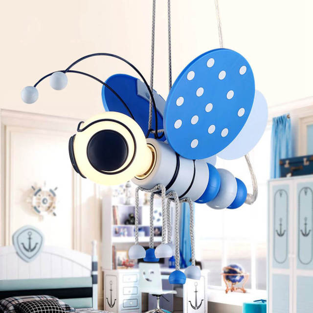 OOVOV Cartoon Bee Pendant Lamp Creative Child Room Baby Room Hanging Lamps Boy Girl Pendant Light