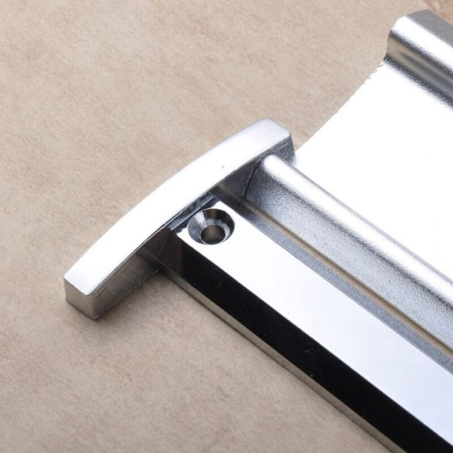 OOVOV 2pcs Silver Concealed Drawer Pulls Handles Recessed Sliding Door Handle Covered Flush Pull