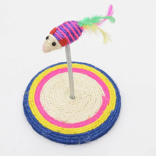 OOVOV Cat Scratcher Spring Mouse Small Spring Plate Cat Scratcher Cat Toy Pet Supplies