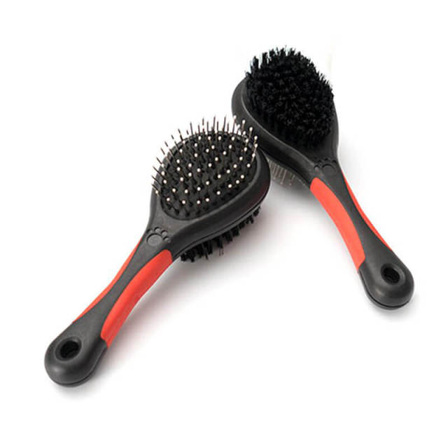 OOVOV Pet Comb,Double-Sided Pet Brush for Grooming Massaging Dogs,Cats and Other Animals-Fur Detangling Pins and Coat Smoothing Slicker Bristles