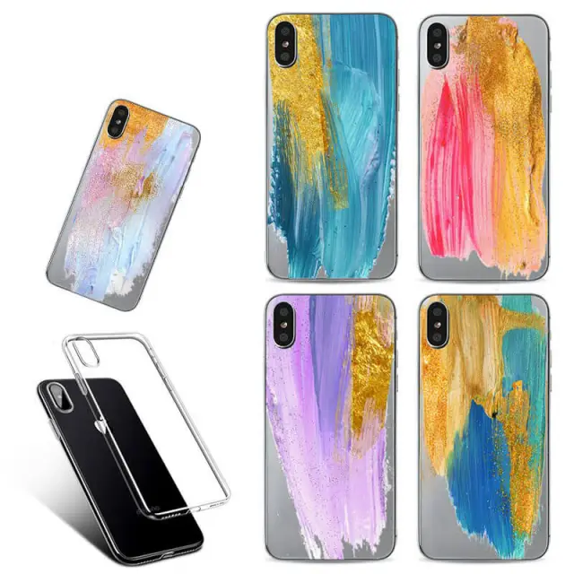 OOVOV Phone Case Compatible iPhone X /iPhone Xs Creative Painted Design Clear Bumper TPU Soft Rubber Silicone Cover Phone Case