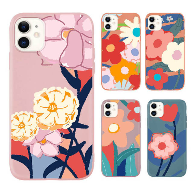 OOVOV Case for iPhone 11 Cute Case with Flowers for iPhone 11 6.1 inch Floral Pattern Back Cover Phone Case for Girly Women