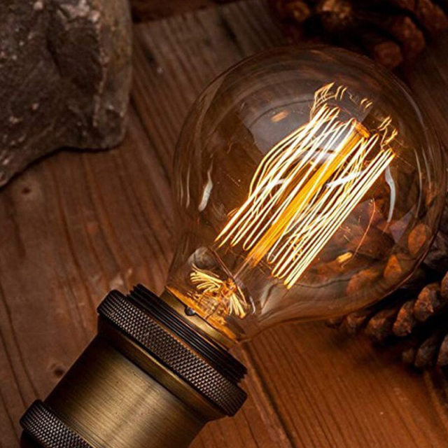 OOVOV Vintage Edison Bulbs with Spiral Filament 40W Dimmable E26/E27 G95 Round Globe Large Antique Light Industrial Design Amber Warm 110V/220V