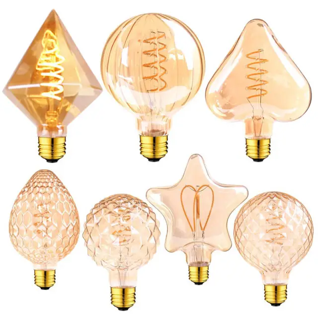 OOVOV Decorative Bulb-Vintage Edison Bulb-3 watt LED Lighting Bulbs-230 Lumens-Dimmable-110V E26 Bulb Base-Soft Filament Lamp-Warm White