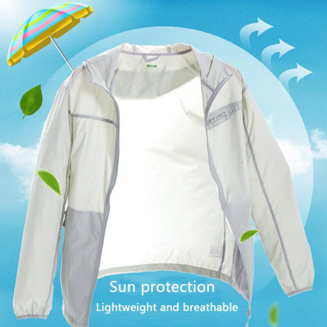 OOVOV Men Full Zip UPF 40+ Sun Protection Hoodie Jacket Women Long Sleeve Sun Shirt Hiking Outdoor Performance with Pockets