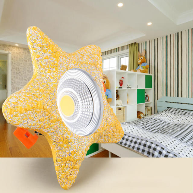 OOVOV LED Star Downlight 6 Inch Mediterranean Cartoon Seastar Downlights Spotlight For Children Room Bedroom Hallway Entrance