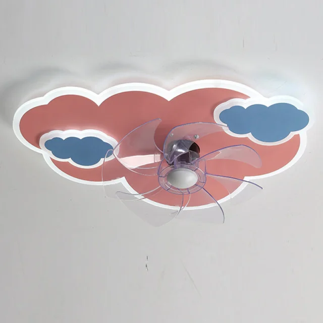 Ceiling Fan Light for Children LED Pink Girl Ceiling Fans with Lights