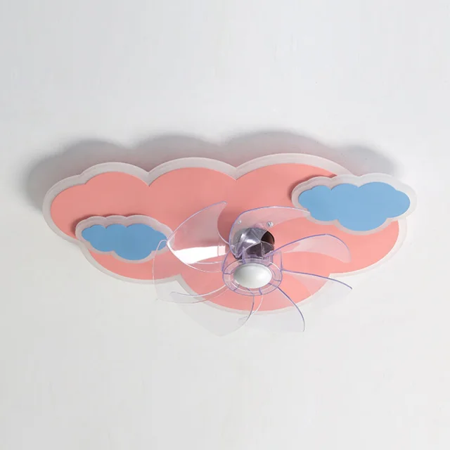 Ceiling Fan Light for Children LED Pink Girl Ceiling Fans with Lights