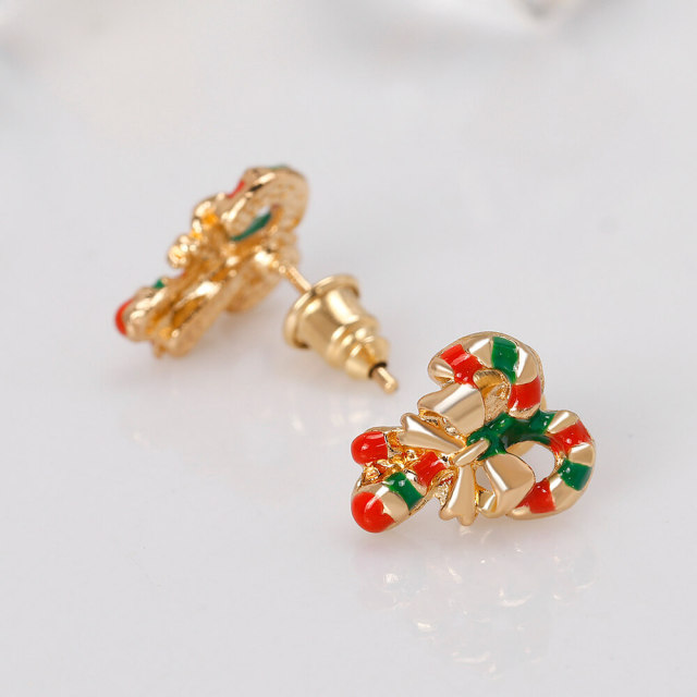 OOVOV Christmas Earrings Holiday Stud Earrings for Women Girls Thanksgiving Xmas Jewelry Snowflake Wreath Earrings