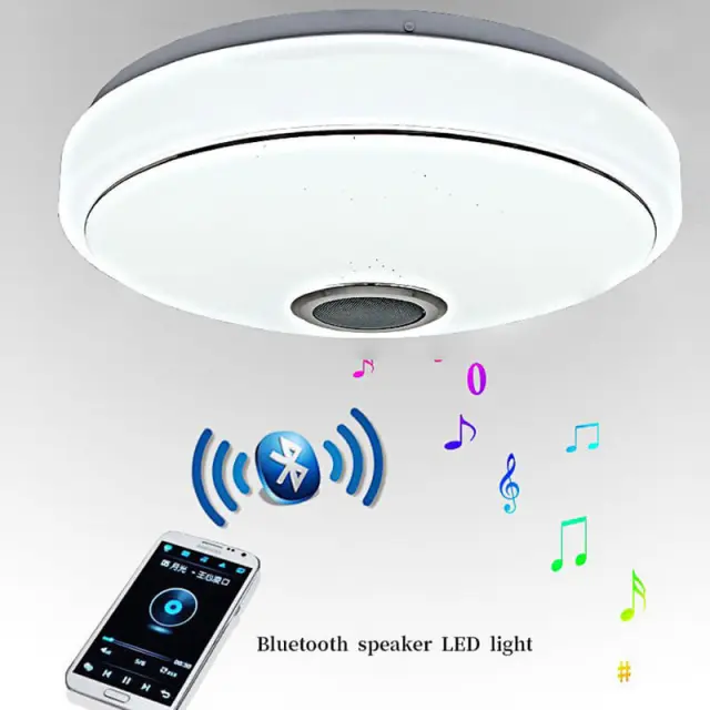 OOVOV Bluetooth Ceiling Light Smart LED Bluetooth Music Dimmable RGB Ceiling Lights Fixture for Bedroom Kids Room with Phone APP Remote Control