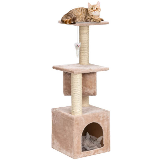 36&quot; Sisal Cat Climb Holder Cat Tower Lamb - for Kittens Cats and Pets