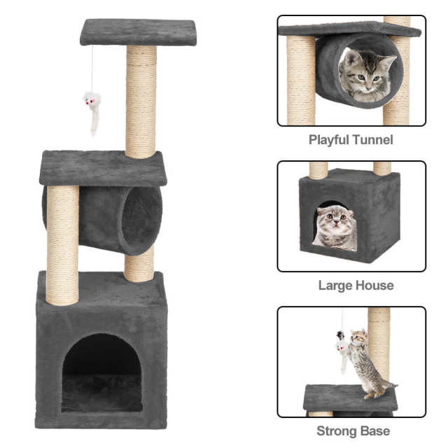 36&quot; Sisal Cat Climb Holder Cat Tower Lamb - for Kittens Cats and Pets