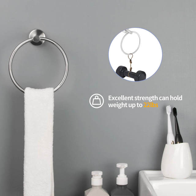 OOVOV Bathroom Hardware Set 6-Piece Bath Accessories Set Wall Mount Includes 18/24&quot; Towel Bar Toilet Paper Holder Towel Ring 2 Hooks Stainless Steel Heavy Duty
