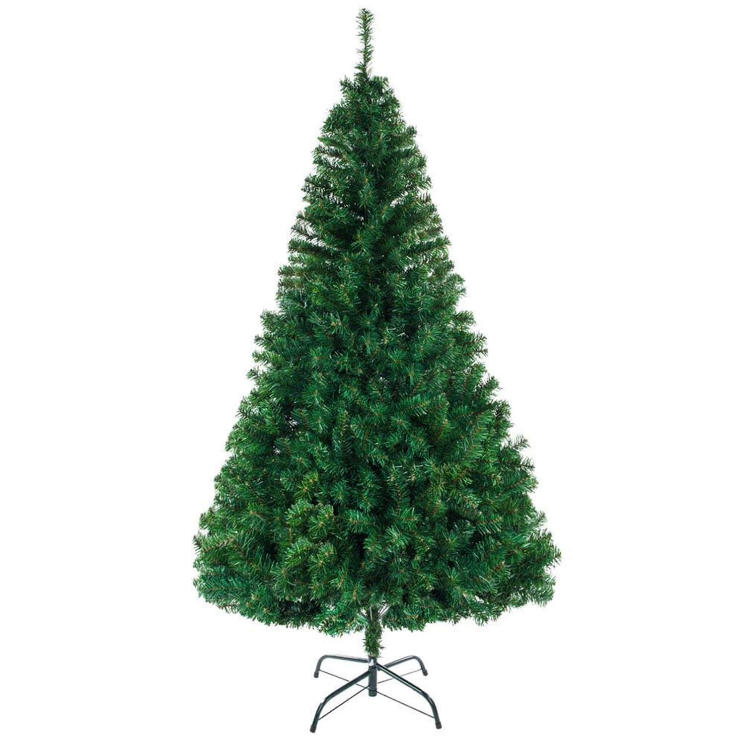 OOVOV Artificial Christmas Tree Premium Hinged Unlit Xmas Tree for Holiday  Home Party Decoration Easy Assembly Metal Hinges & Foldable Base