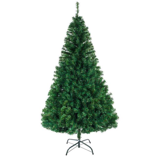 OOVOV Artificial Christmas Tree Premium Hinged Unlit Xmas Tree for Holiday  Home Party Decoration Easy Assembly Metal Hinges &amp; Foldable Base