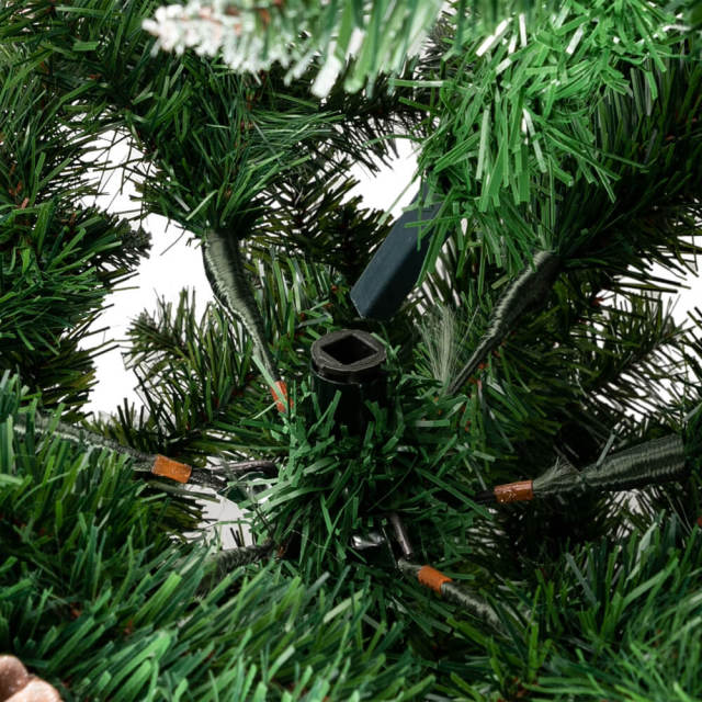 OOVOV 5Pcs Christmas Tree 2M White Feather Boa Home Party Xmas Ribbon Garland Decor