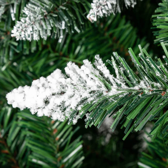 OOVOV Artificial Christmas Tree Christmas Tree Flocking Spray White Plus Pine Cone Snow Tipped Pencil Covered Green Xmas Trees