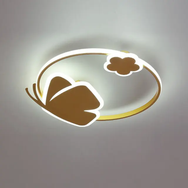 OOVOV LED Children Ceiling Light Creative Butterfly Iron and Acrylic LED Flush Mount Ceiling Light for Kids Room Girls Bedroom