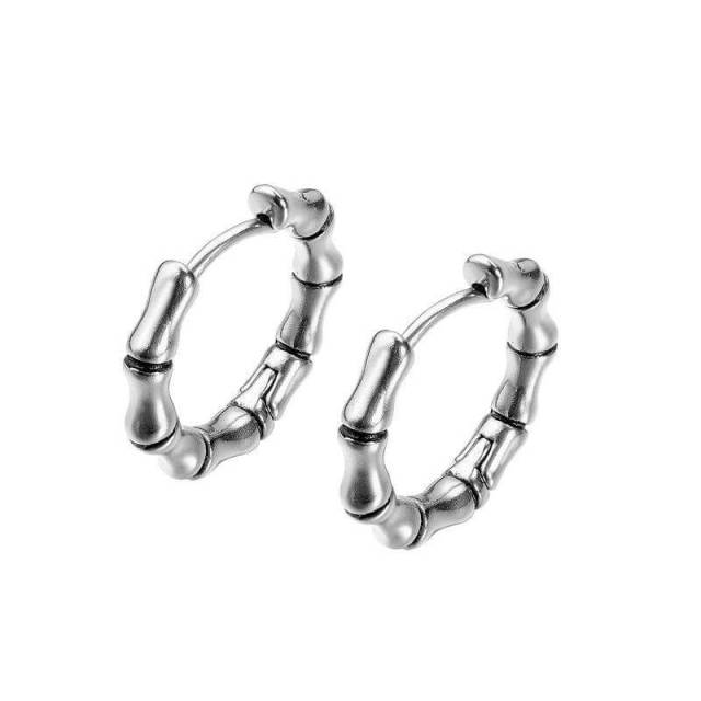 OOVOV Men's Earrings,Stud Earrings for Men,Street Hip Hop Stainless Steel Hoop Jewelry Stud Earrings Men and Women