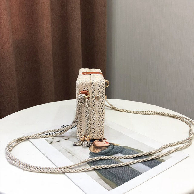 OOVOV Bag For Women,Handwoven Straw Shoulder Bag Straw Clutch Handmade  Summer Beach Straw Crossbody Bag