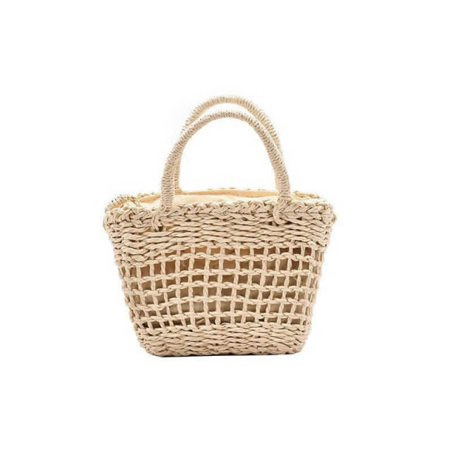 OOVOV Straw Bag For Women,Cute Strawberry Summer Tote Bag Handwoven Beach Handbag Shoulder Bag