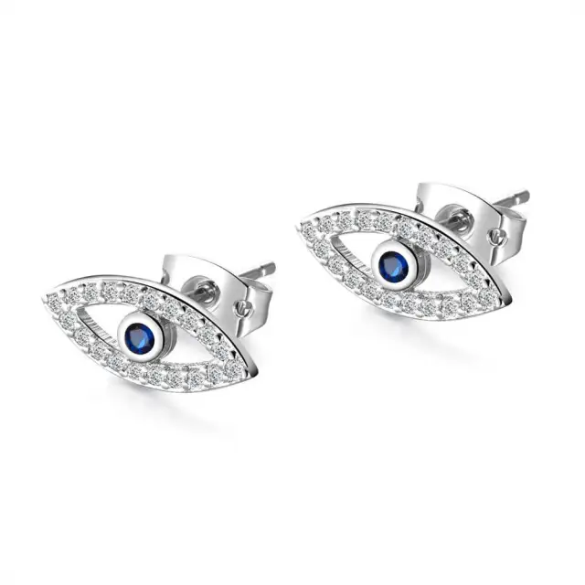 OOVOV Stud Earrings for Women,Evil Eye Earring Studs Girls Gold or Silver Dangle Earring Stainless Steel Earring