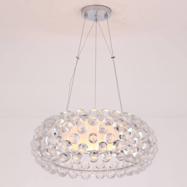 European Clear Crystal Sweat Beads Chandelier Living Room Ceiling Pendant Light Dining Room Hanging Lamp bedroom storefront lamp