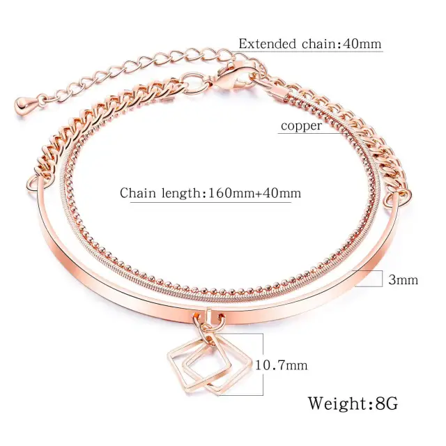 OOVOV Rose Gold Plated Bangle Bracelets for Women Butterfly Bracelet with Zircon Women Bracelets Ideal Birthday for Mom Girlfriend Wife