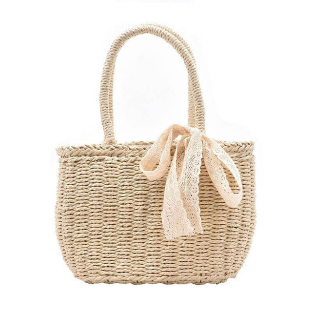 OOVOV Straw Tote Bag For Women Summer Handwoven Bag Beach Handbag Shoulder Bag