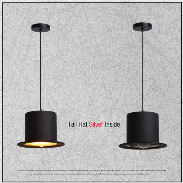 Hallway Metal Hats Pendant Lamps Black Painted Modern Corridor droplight Dining Room milord Hat Halway Porch Hanging Lights