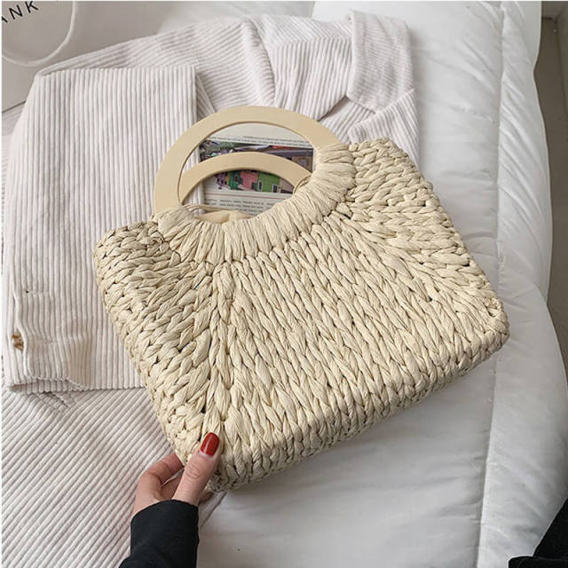 OOVOV Summer Rattan Bag for Women Straw Handbag Tote Clutch Bags