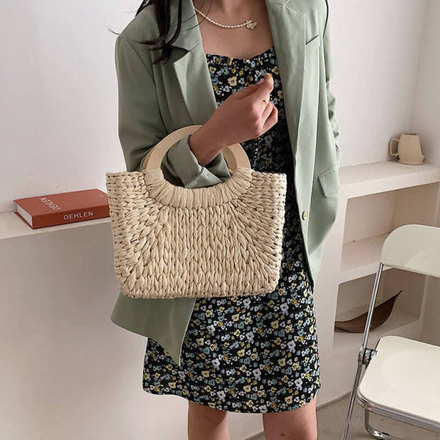 OOVOV Summer Rattan Bag for Women Straw Handbag Tote Clutch Bags