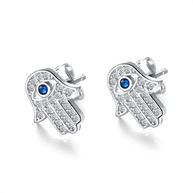 OOVOV Stud Earrings for Women,Evil Eye Earring Studs Girls Gold or Silver Dangle Earring Stainless Steel Earring