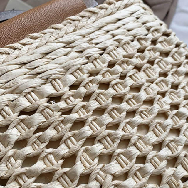 OOVOV Straw Handbags For Women Handwoven Square Rattan Bags Natural Chic Summer Beach Tote Woven Handle Shoulder Bag